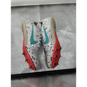 Nike Zoom Rival S Track Shoes Men's 7.5 White Black Pink Teal – Spikes No Laces